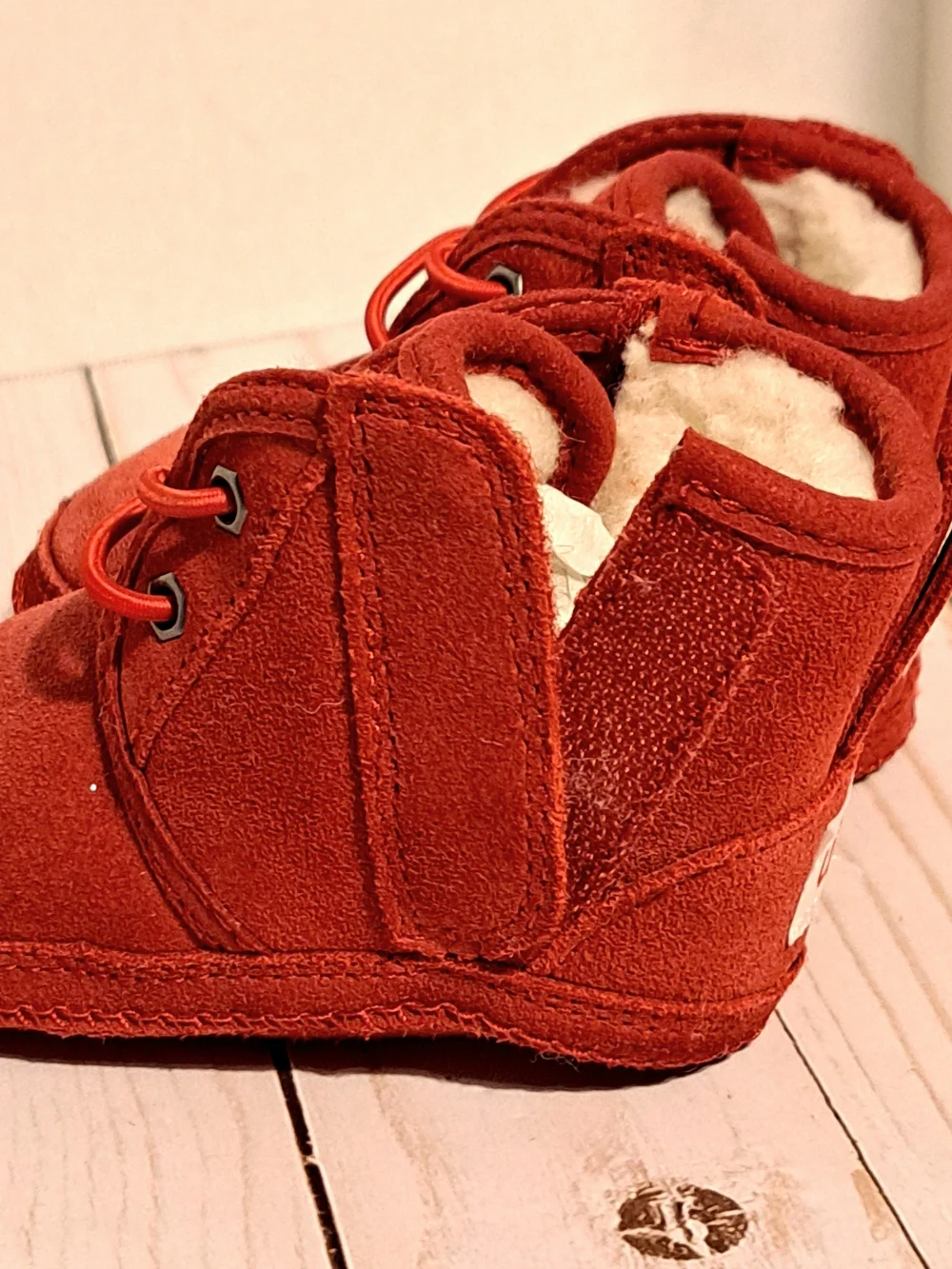 UGG Baby Neumel Red Baby Booties NIB